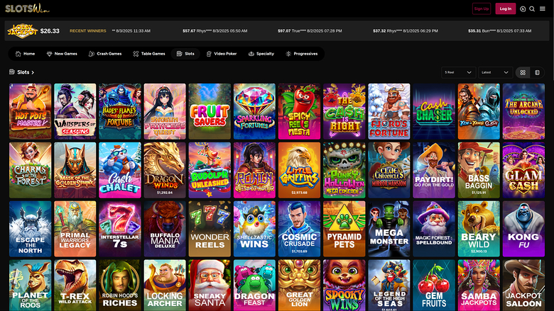 SlotsWin Casino — Games lobby