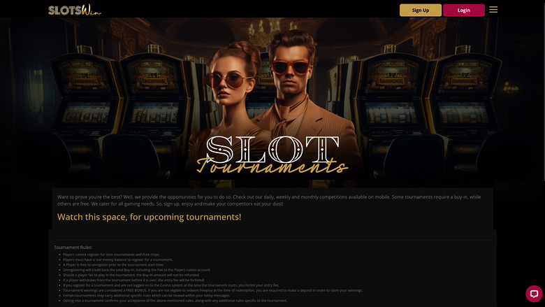 SlotsWin Casino — Tournaments