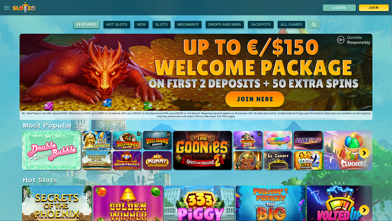 Slotzo Casino — Homepage