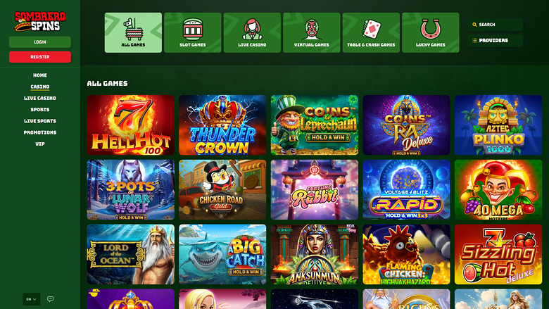 Sombrero Spins Casino — Games lobby