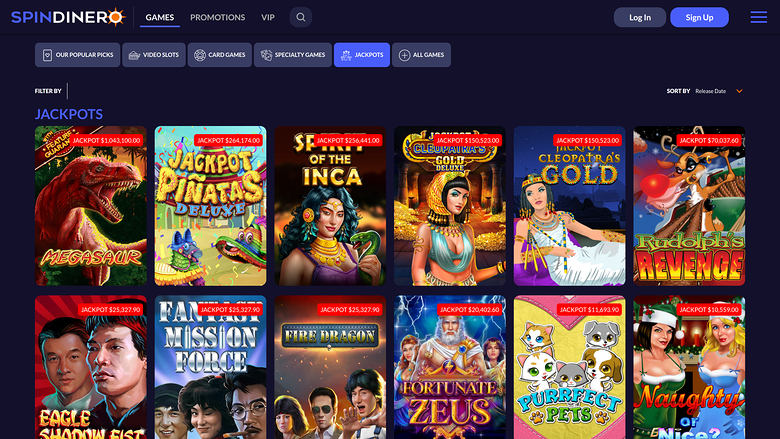 Spin Dinero Casino — Jackpot games