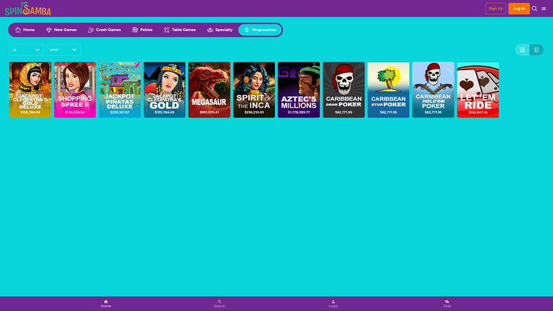 Spin Samba Casino — Jackpot games