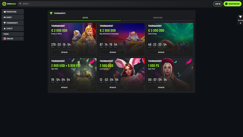 SpinGreen Casino — Tournaments
