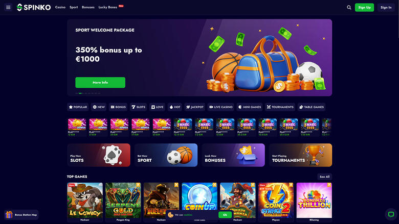 Spinko Casino — Homepage