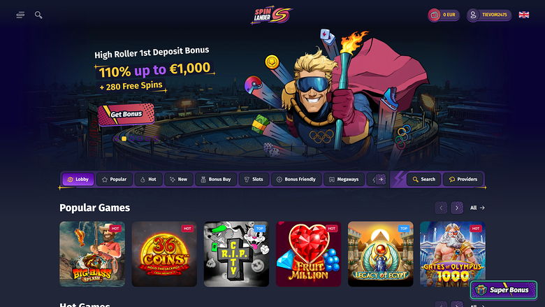Spinlander Casino — Homepage