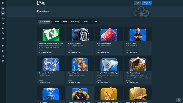 Stake Casino — Promotions page