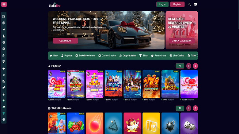 Stakebro Casino — Homepage
