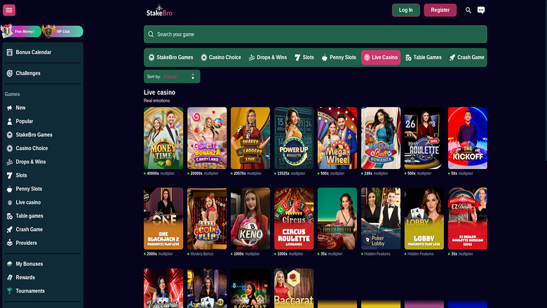Stakebro Casino — Livedealer