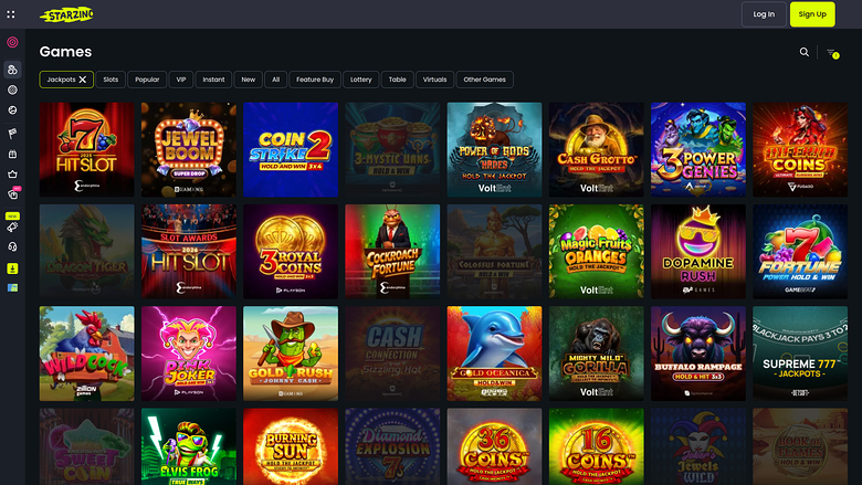 Starzino Casino — Jackpot games