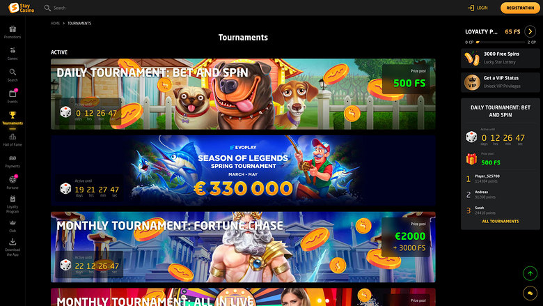 StayCasino — Tournaments