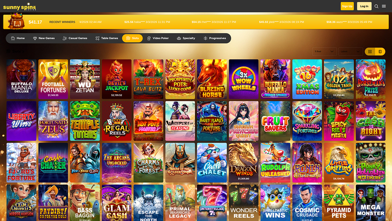 Sunnyspins Casino — Games lobby