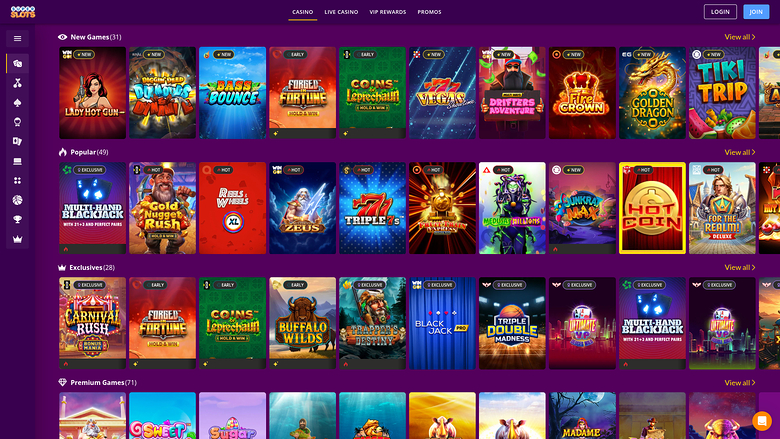 Super Slots Casino — Games lobby