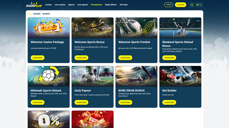 SvenPlay Casino — Promotions page