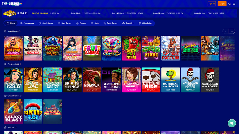 Thunderbolt Casino — Homepage