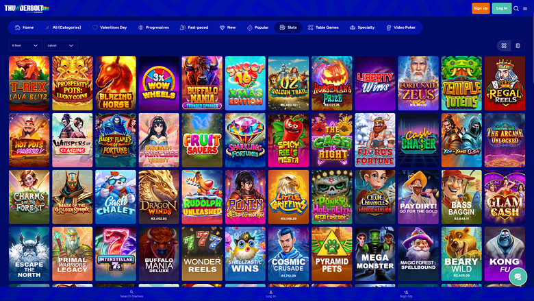 Thunderbolt Casino — Games lobby