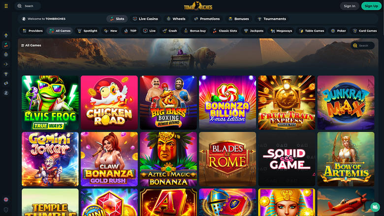 TombRiches Casino — Games lobby