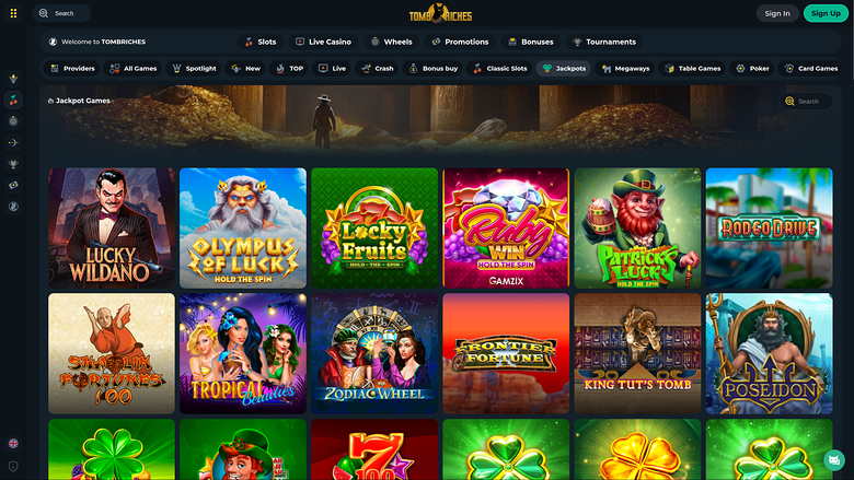 TombRiches Casino — Jackpot games