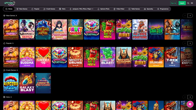 UpTown Aces Casino — Games lobby