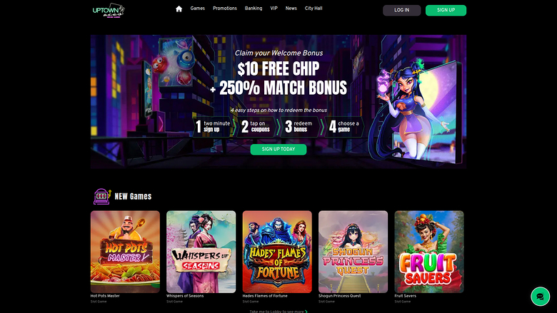 UpTown Aces Casino — Homepage