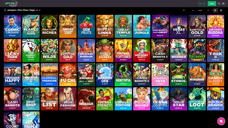 UpTown Aces Casino — Jackpot games