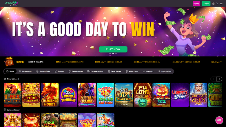 UpTown Pokies Casino — Homepage