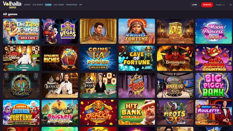 ValhallaWins Casino — Games lobby