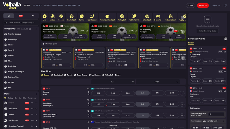 ValhallaWins Casino — Sportsbook