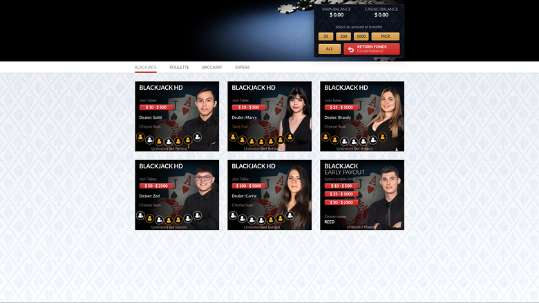 Vegas Casino Online — Live dealer lobby