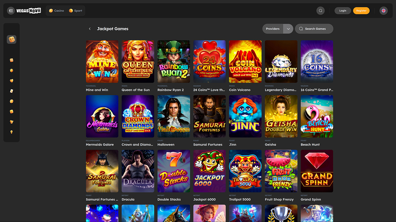VegasNova Casino — Jackpot games