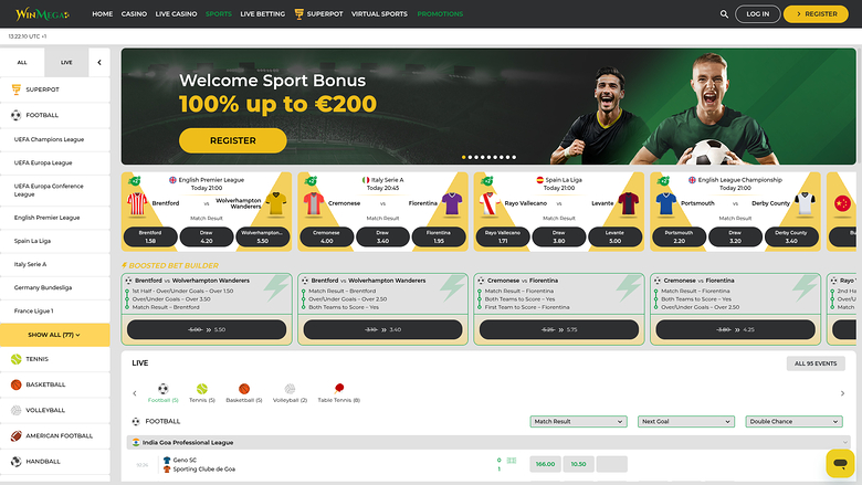 WinMega Casino — Sportsbook