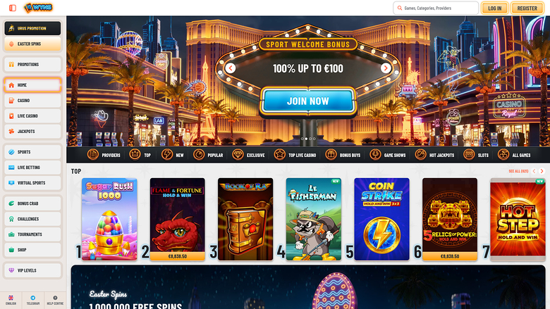 Wyns Casino — Homepage