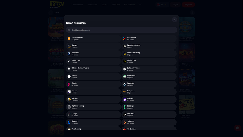 Yep Casino — Developers